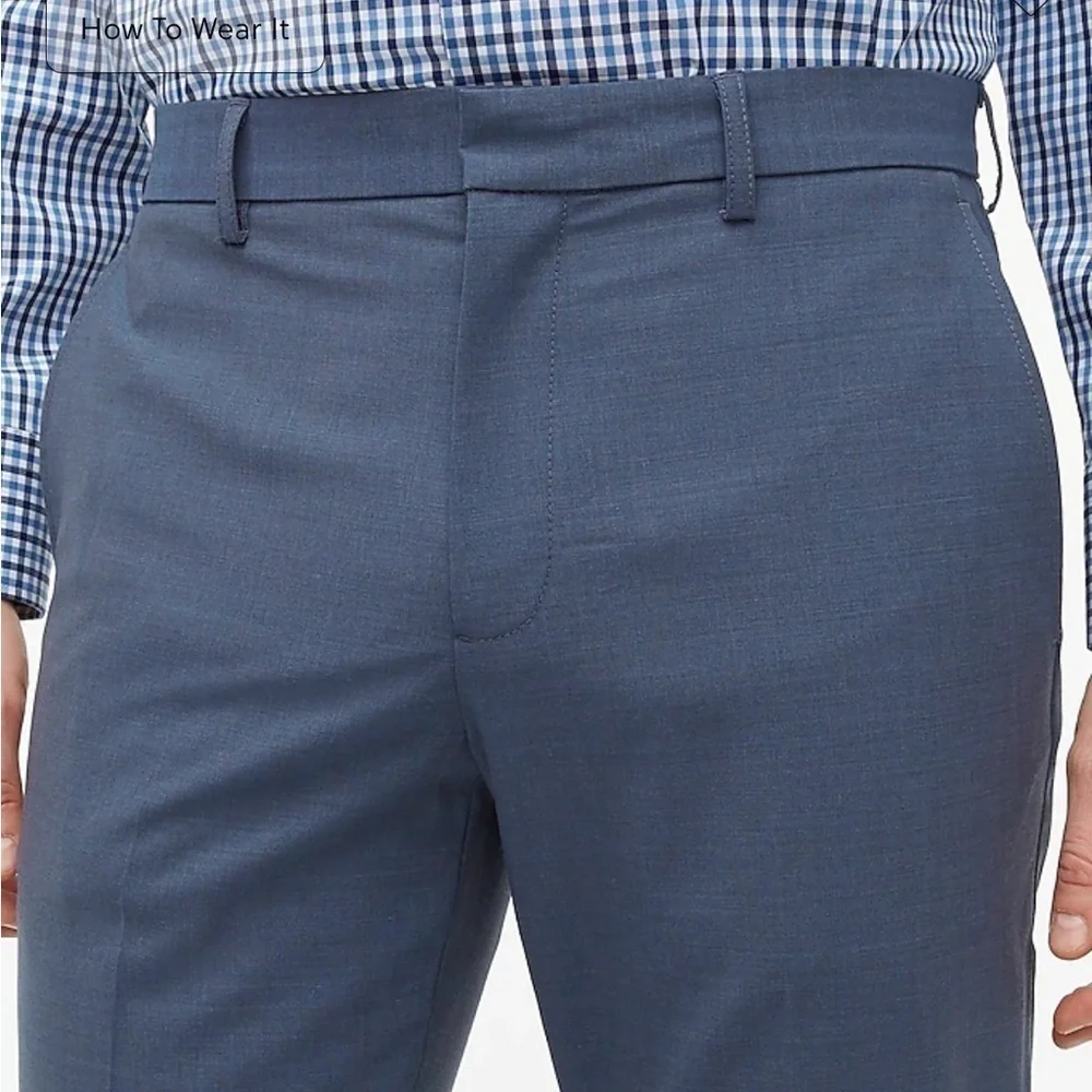 NWOT j crew Thompson pant Four Season Wool Light Blu